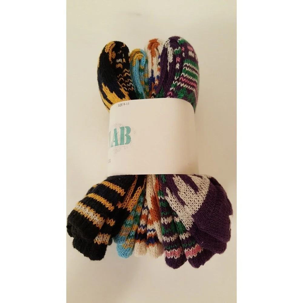 The‎ Sock Lab Ladies Boot Socks size 9-11 4 pk. Multi color New